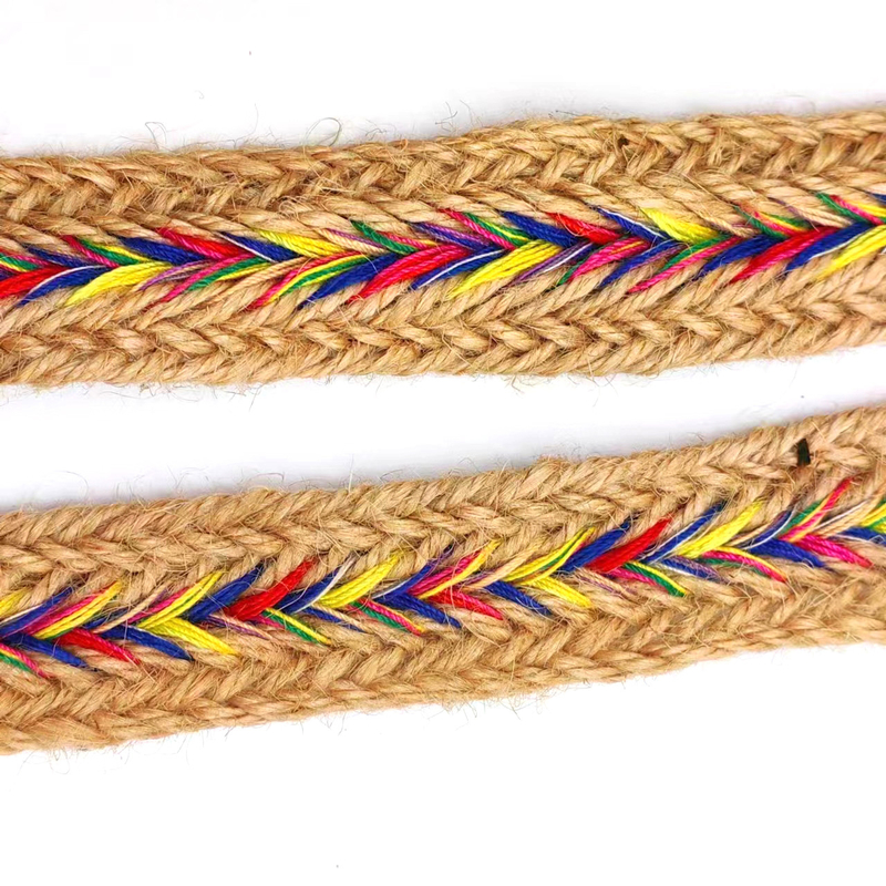 2.5cm 幅 天然ジュート 蕾のリボン トリート ジュート 工芸用 ヘリングボーン Webbing