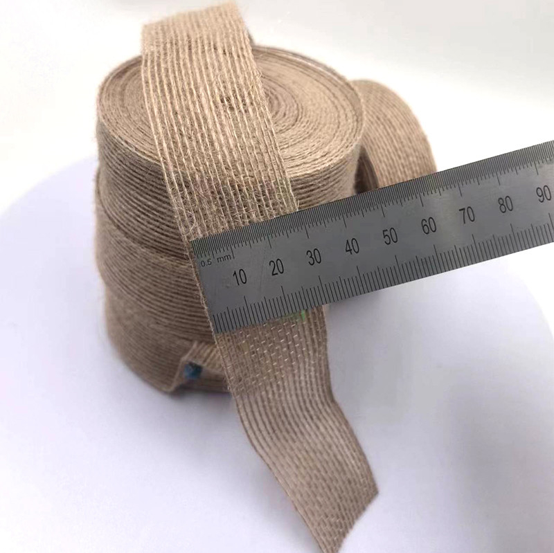 3cm 天然ジュート布 リボン 結婚式 ギフト 飾りテープ 編み物 釣りライン