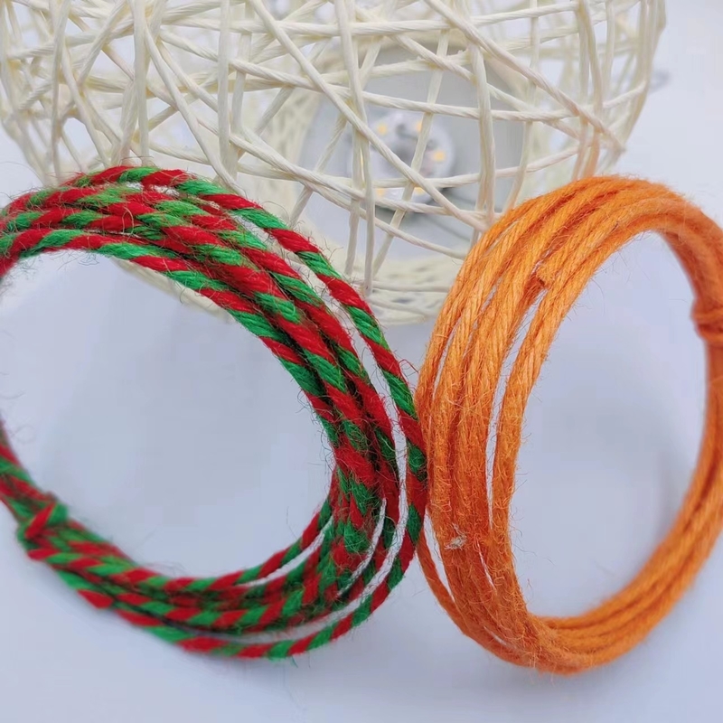 DIY ハンドメイド クリスマスホームデコレーションのためのジュートロープ 7 日 サンプルオーダーリードタイムサポート