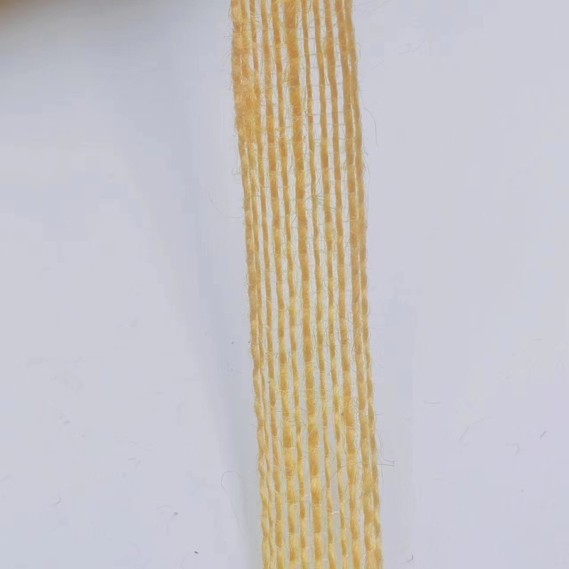 2024 純黄色の釣り糸 麻のリボン ユート 織布 パーソナライズされた色 衣類