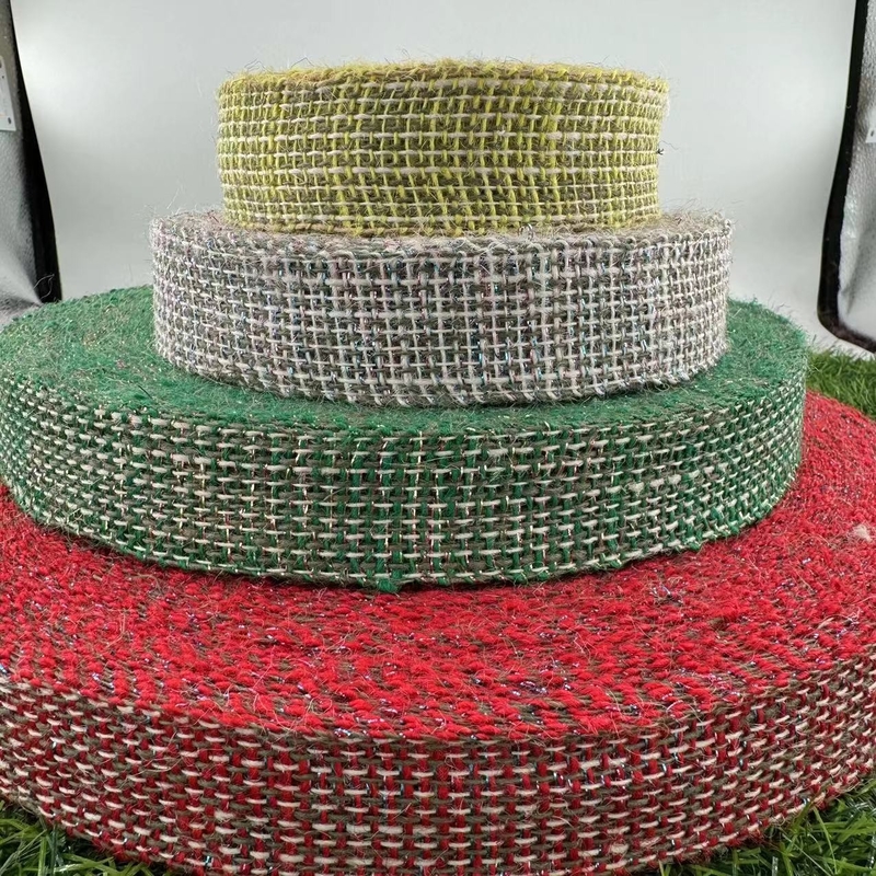 カスタマイズされた純天然ジュート 色のジュート リボン ギフトパッケージング Webbing