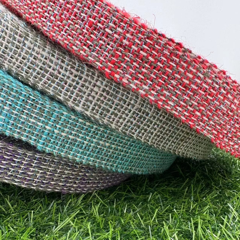 カスタマイズされた純天然ジュート 色のジュート リボン ギフトパッケージング Webbing